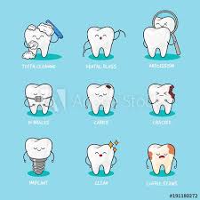 Are you looking for funny inspirational quotes? Happy Teeth Set Cute Tooth Characters Dental Personage Vector Illustration Dental Jokes Tooth Cartoon Dental Humor