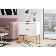 Shoe cabinet with a drawer and a top glass shelf wood white. Modern Contemporary Round Nightstand With Drawer Allmodern
