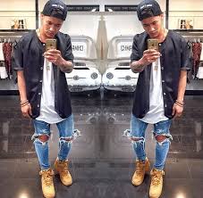 Jaii C Skinny Ripped Knee Jeans Long Fit White Shirt Black Summer Shirt Air Force1 Snap Summer Swag Outfits Mens Fashion Summer Men Fashion Casual Outfits