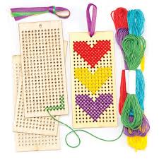 Free teddy bear cross stitch bookmark patterns to print. Wooden Bookmark Cross Stitch Kits Baker Ross