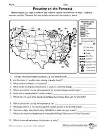 Science Worksheet Reading A Weather Map The Mailbox Weather Worksheets Weather Maps Activities Map Worksheets