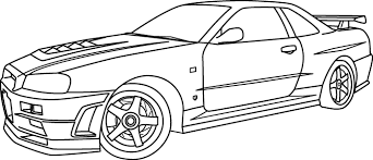 Color in this picture of a nissan gtr and others with our. Download Skyline Coloring Pages Skyline Coloring Pages 8 Images Nissan Gtr Coloring Page Png Image With No Background Pngkey Com