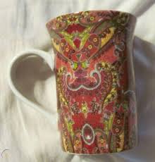 Check spelling or type a new query. Barnes Noble Punctuate Porcelain Coffee Mug Red Paisley Floral Pattern Euc 3758277345