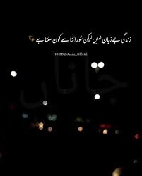 Zindagi Be Zuban Nahe Lekin Shor Itna Hai Kon Sunta Hai Jaana Jaana Official Poetry Feelings Deep Words Instagram Quotes