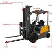 Power Drive and Lift 4-Wheel Forklift 189" Lift 5500lb Capacity with Lithium-Ion Battery