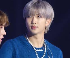 namjoon in platinum silver hair colour🫴 ~Yun_lover🎨