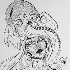 Black Bolt And Medusa Fanfiction Lemon Beautiful Trippy Line Drawing Monochrome Elephant Indian Art Trippy Drawings Drawings Art