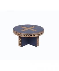 After buying a few pieces of furniture, i had a number of large pieces of cardboard left over. Cardboard Coffee Table Navy The Wonder Room