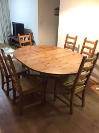 Base for large kitchen table trendig 2013 dining table 17. Ikea Extendable Dining Table With 4 Kaustby Chairs Furniture Tables Chairs On Carousell