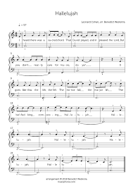Leonard Cohen Hallelujah Beginner Piano Arrangement