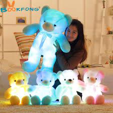 Bookfong 50cm Creative Light Up Led Teddy Bear Stuffed Animals Plush Toy Colorful Glowing Teddy Bear Christmas Gift For Kids Kid Shop Global Kids Baby Sho In 2021