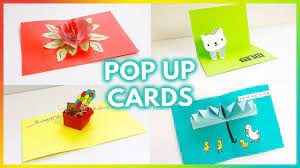 Fold a piece of card in half. 5 Simple And Easy Pop Up Card Tutorials Youtube