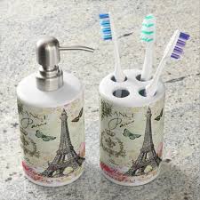 Modern Vintage French Eiffel Tower Bathroom Set Zazzle Com Eiffel Tower Bathroom Paris Bathroom Modern Vintage