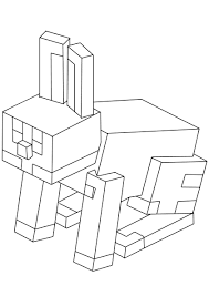 Darmowe malowanki o różnorodnej tematyce. Kolorowanka Krolik Minecraft Do Druku I Online
