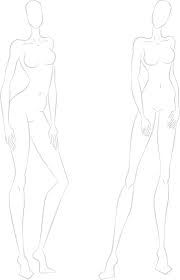 Female fashion figure template for fashion illustration, fashion flat sketch, apparel design. Fashion Fashion Sketch Figure Templates