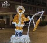 [Hot Item] LED Motif Christmas Santa Snowman Decoration Lights Festival New  Year Decors Outdoor Street Shopping Mall Sculptures