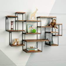 wide network brown wall shelf reviews crate and barrel shelves decor ikea expedit bookcase