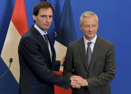 Minister van financiën wopke hoekstra en zijn partner liselot zijn de hoofdgasten. French Dutch Ministers Pledge Cooperation On Air France Klm Bloomberg