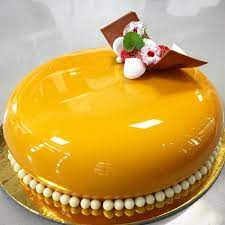 mirror glaze torte gelbe farbe gelb fruchtig mirrorcakes mirror glaze cake yummy cakes cake