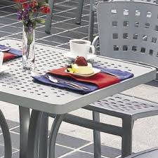 Boulevard Patterned Aluminum Tables Outdoor Tables Tropitone