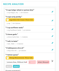 Record what you eat, track your exercise regimen, and ultimately meet your desired weight goals with health & diet manager on the go! Recipe Nutrition Calculator One Ingredient Chef