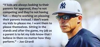 Be there whenever possible but the game belongs to them... As a coach, I  didn't want them looking over to me to see my reaction