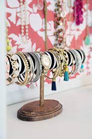 With All Of The Work We Have Been Doing On The Garage Lately I Have Been Itching To Do Som Diy Jewelry Display Diy Bracelet Holder Diy Jewellery Display Stand