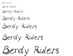 Archive of freely downloadable fonts. Free Font Bendy Rulers By Mangy Cat