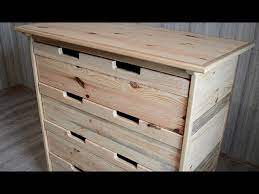 For the most of the projects you even don't have to deconstruct the pallet. Chest Of Drawers From Wooden Pallets Youtube