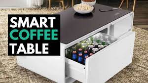 Sobro The Smart Coffee Table With A Built In Fridge And Speakers Youtube Coffee Table With Fridge Unique Coffee Table Diy Coffee Table
