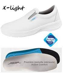 Hommes mode mocassin cuir chaussure blanc. Chaussures Femme Et Homme Abeba Cuir Blanc Elastique A L Empeigne