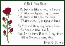 Red Red Rose Cross Stitch Poster Print Etsy Scottish Quotes Scottish Poems Poems