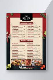 Ketika bergabung ke sebuah meeting, tekan menu three dots di pojok kanan bawah dan. Menu Restoran Dengan Selebaran Latar Belakang Hitam Dan Merah Templat Psd Unduhan Gratis Pikbest