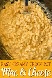 Creamy Macaroni And Cheese Is Super Easy To Make In A Crock Pot Cooked Pasta Velveeta And Mac And Cheese Homemade Easy Cheese Recipes Best Mac N Cheese Recipe