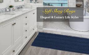 Find the perfect furniture & decor for your bedroom or bathroom at hayneedle, where you can buy online while you explore our room designs and curated looks for tips, ideas & inspiration to help you along the way. Amazon Com Bath Rugs For Bathroom Washable Non Slip Extra Thick Chenille Striped Bath Mat Rug Runners 47 X 17 Absorbent Fluffy Soft Shaggy Mats Dry Fast Plush Area Carpet For Bath Room