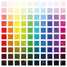 Color Spectrum Chart With Hundred Different Colors In Various