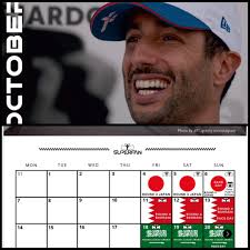 2025 F1 Wall Calendar