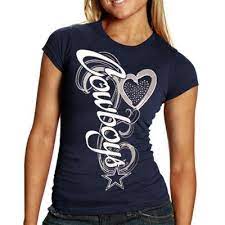 Reebok Dallas Cowboys Ladies Sparkle Flourish T Shirt Navy Blue Dallas Cowboys Outfits Dallas Cowboys Shirts Dallas Cowboys Tshirts