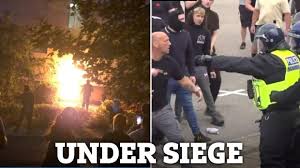 Hotel petrol-bombed & bricks hurled at riot cops in ANOTHER night of  carnage as 100s of thugs descend on UK cities | The US Sun