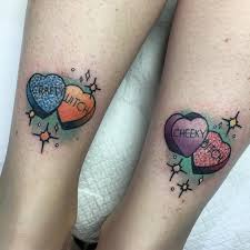 Thanks Nichola For Coming In And Getting These Cute Candy Hearts Tattoo Candytattoo Lovehearttattoo Candy Tattoo Love Heart Tattoo Birthday Tattoo