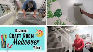 My craft room is in the basement or lower level of our home. Basement Craft Room Makeover On A Budget Video 1 Youtube