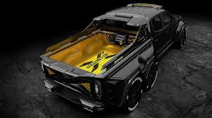 The Mercedes Benz Monster X Is A 6x6 Carbon Fiber Pickup Truck Mercedes Truck Custom Trucks Pickup Trucks