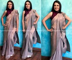 Mini Mathur Wears Kiran Uttam Ghosh To Women S Leadership Symposium Saree Blouse Designs Saree Dress Designer Dresses Indian pinterest