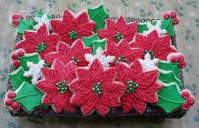Holiday Greenery Cookies Christmas Cookies Decorated Christmas Sugar Cookies Xmas Cookies