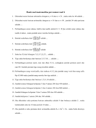 Jumlah bilangan kelipatan 3 dan 4 antara 300 dan 600 adalah. Bank Soal Matematika Per Nomer Soal 6