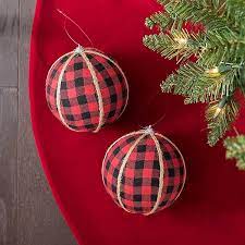 Finding the best buffalo ornament is not an easy task. Red And Black Buffalo Check Ornaments Set Of 2 Kirklands