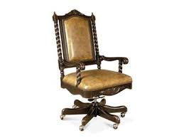 Shop For Maitland Smith Antique Aubergine Finished Mahogany Swivel Desk Chair Western Brown Leather 4 Home Office Chairs Armchair Furniture Swivel Chair Desk