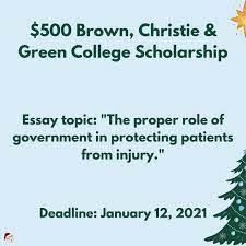 Http Bit Ly Brown Christie Green Sch Scholarship Essay Essay Topics Scholarships For College