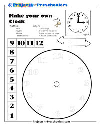 These blank clock faces can be used to teach and guide children how to properly read and tell time. Make A Clock Projects For Preschoolers