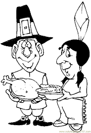 The turkey is happy with its find. Native American Pilgrim 8 Coloring Page For Kids Free Thanksgiving Day Printable Coloring Pages Online For Kids Coloringpages101 Com Coloring Pages For Kids